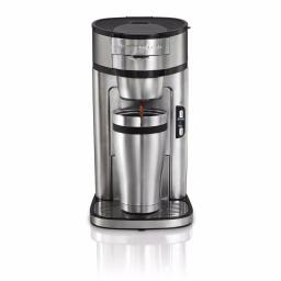 Hamilton Beach The Scoop Single-Serve Stainless Steel Coffee Maker with Built-In Mesh Filter thumbnail 2
