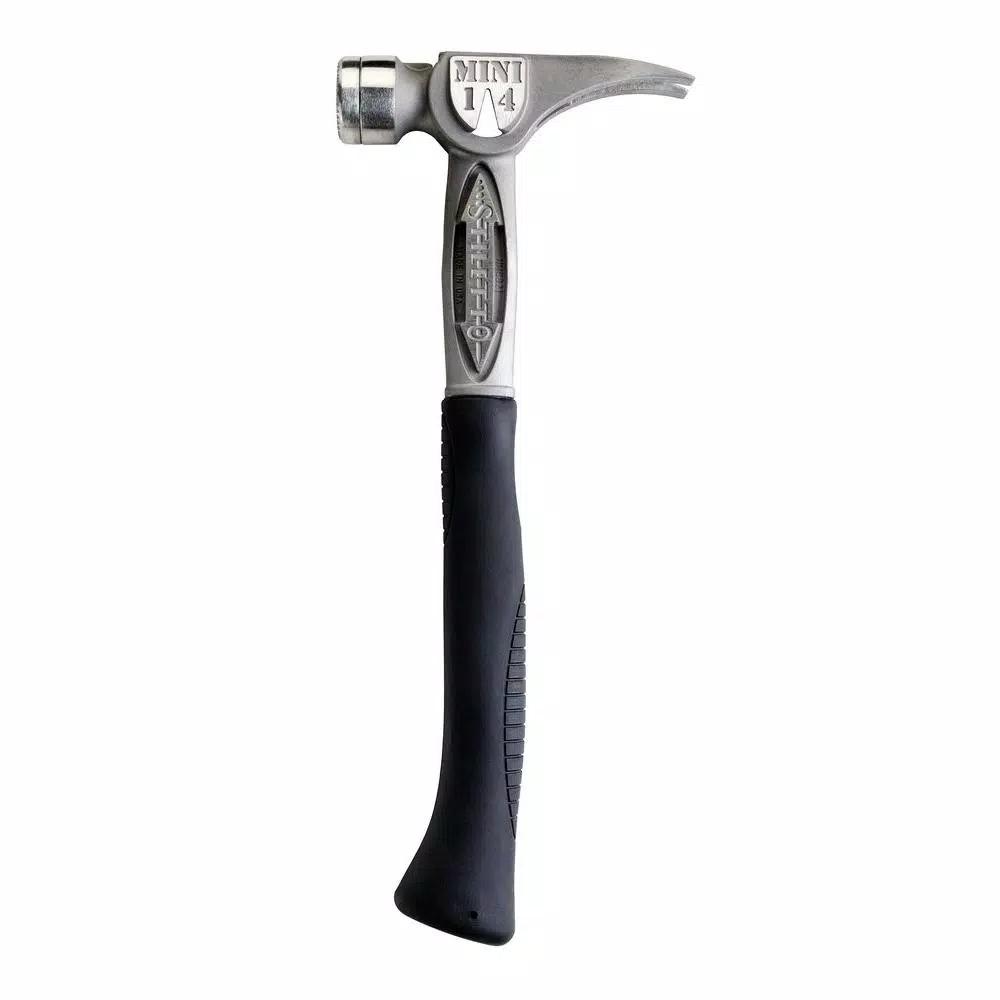 Stiletto TiBone 14 oz. Titanium Milled Face Hammer with 15.25 in. Curved Handle