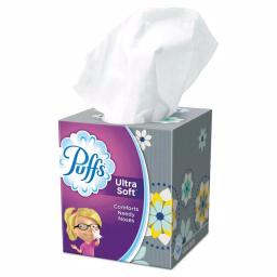 Puffs Ultra Soft Facial Tissue, 2-Ply, 56 Sheets per Box, 24 Boxes per Carton thumbnail 1