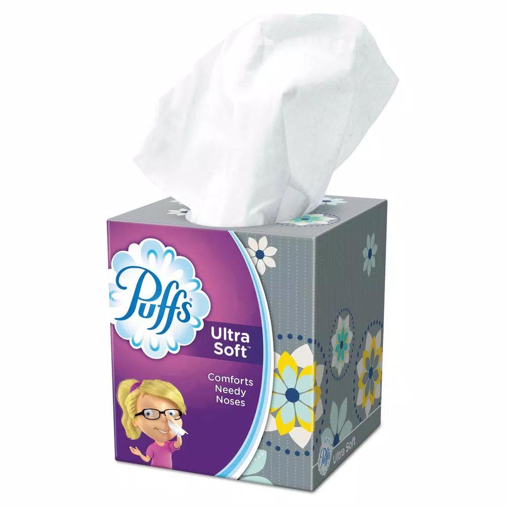 Puffs Ultra Soft Facial Tissue, 2-Ply, 56 Sheets per Box, 24 Boxes per Carton