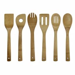 Oceanstar Ocean Star 6-Piece Bamboo Cooking Utensil Set - Natural Wood Kitchen Tools thumbnail 1