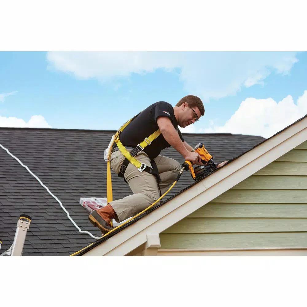 DEWALT 15-Degree Pneumatic Coil Roofing Nailer with 7,200-Pack Galvanized Steel Nails
