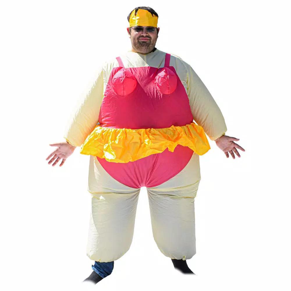 ALEKO's Inflatable Ballet Princess Adult Halloween Costume with Crown