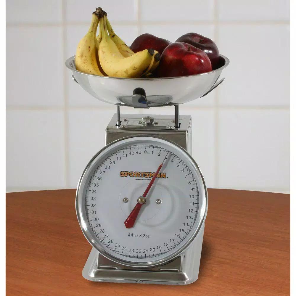 Sportsman Series 44 lb. Stainless Steel Analog Food Scale with Removable Bowl