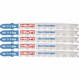Hilti MD 77 Bi-Metal T-Shank Premium Jig Saw Blades, 3 in., 10-21 TPI (5-Pack) thumbnail 1