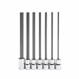 GearWrench 3/8 in. Drive Long Length Hex Bit SAE Socket Set, 7-Piece thumbnail 1