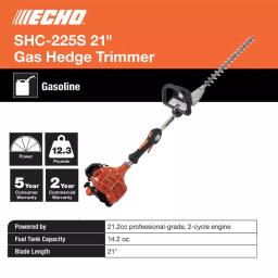 ECHO 21 in. 21.2 cc Gas 2-Stroke Hedge Trimmer with RazorEdge Blades thumbnail 3