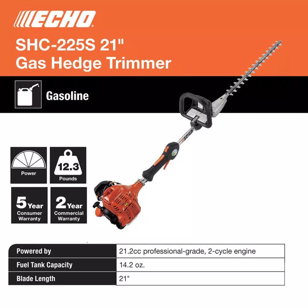 ECHO 21 in. 21.2 cc Gas 2-Stroke Hedge Trimmer with RazorEdge Blades
