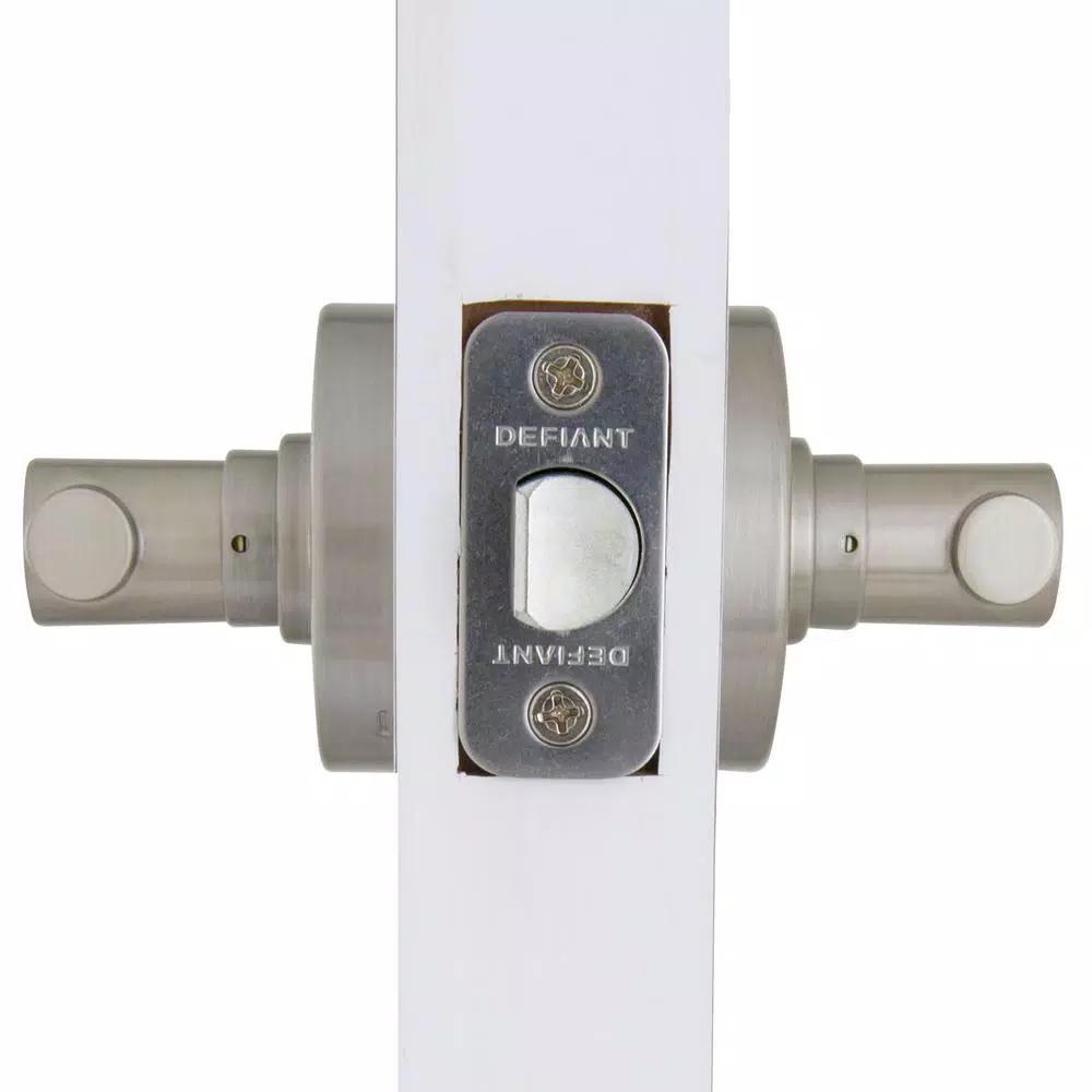 Defiant Highland Satin Nickel Passage Door Lever with Round Rose