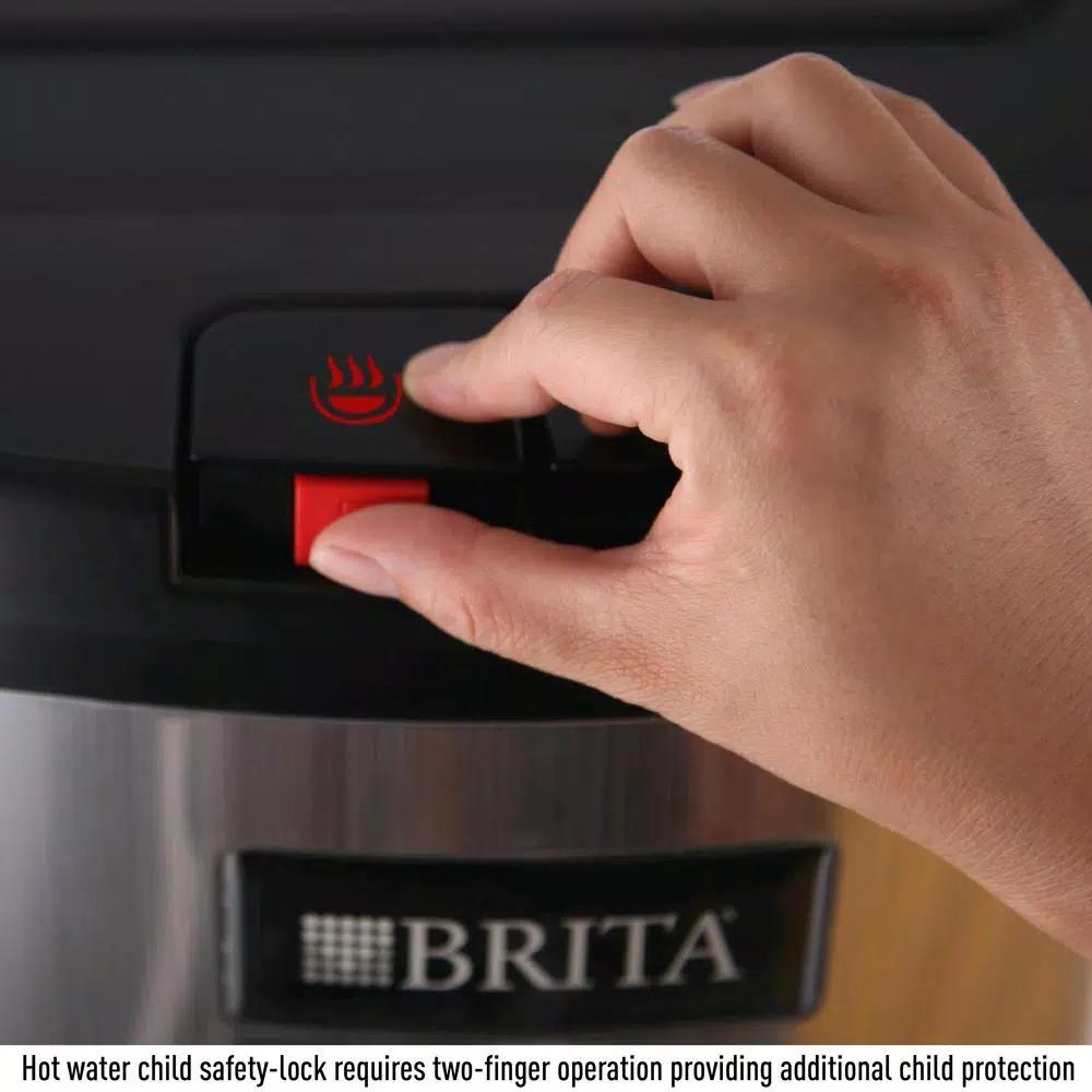 Brita Bottom-Loading Water Cooler with Built-In Filter, Stainless Steel, Hot and Cold