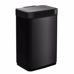 Boyel Living 13 Gallon Stainless Steel Sensor Trash Can - Touch-Free Rectangular Kitchen Bin with Black Lid thumbnail 4