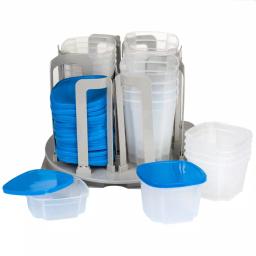Chef Buddy Swirl Around 49-Piece Food Storage Organizer Set with Interchangeable Lids thumbnail 1