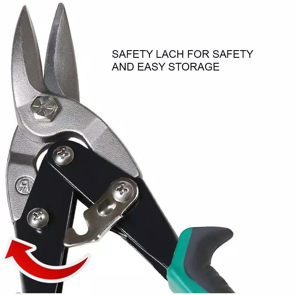 KING 3-Piece Aviation Tin Snip Set, 10 in. Straight, Left, and Right Cut