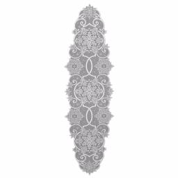 Heritage Lace Snowflake White Floral Polyester Lace Table Runner, 19 in. x 65 in. thumbnail 1