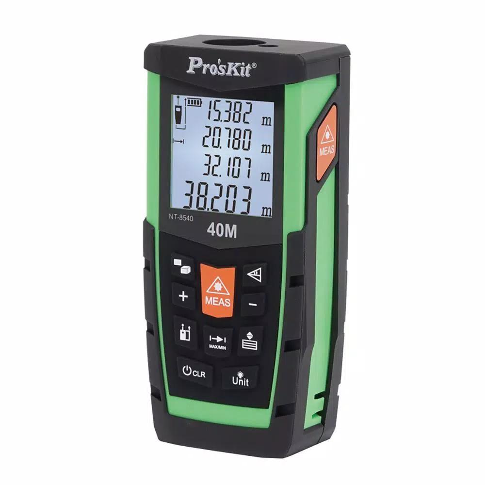 Pro'sKit 40m Laser Distance Measurer - Digital Range Meter with IP54 Dust & Spray Protection