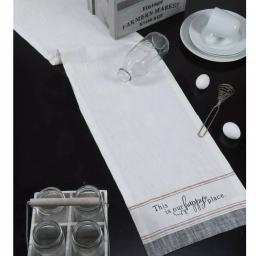 Kay Dee Farmers Market 13 in. x 72 in. Ivory Cotton Embroidered Table Runner thumbnail 2