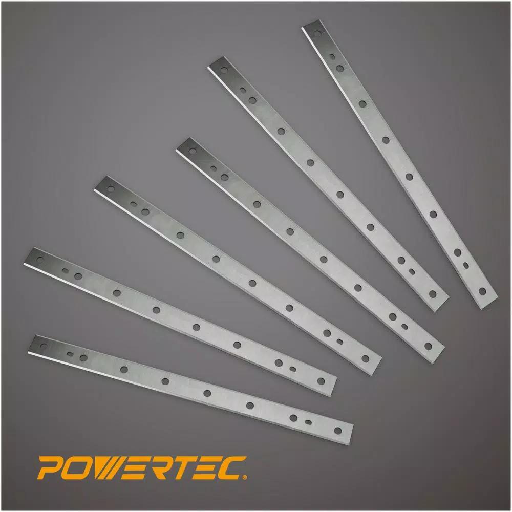 POWERTEC 12.5 in. High-Speed Steel Planer Blades for DeWalt DW7342 (6-Pack)