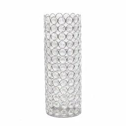 Elegant Designs 11.25 in. Chrome and K5 Crystal Cylinder Decorative Table Vase thumbnail 2