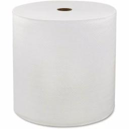 Genuine Joe Solutions 1-Ply Hardwound Paper Towels, White, 6 Rolls thumbnail 1