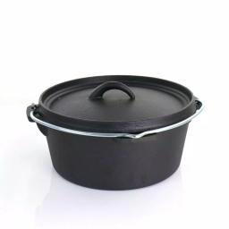 MegaChef 5-Piece Pre-Seasoned Cast Iron Cookware Set, Black thumbnail 3