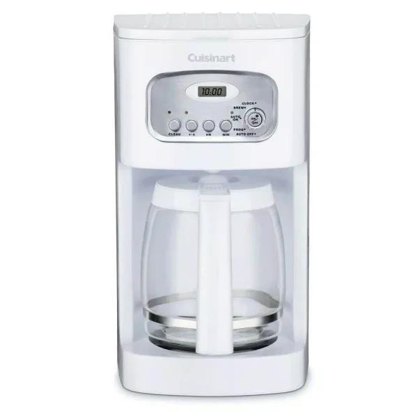 Cuisinart 12-Cup White Drip Coffee Maker with Stainless Steel Accents and Programmable Timer