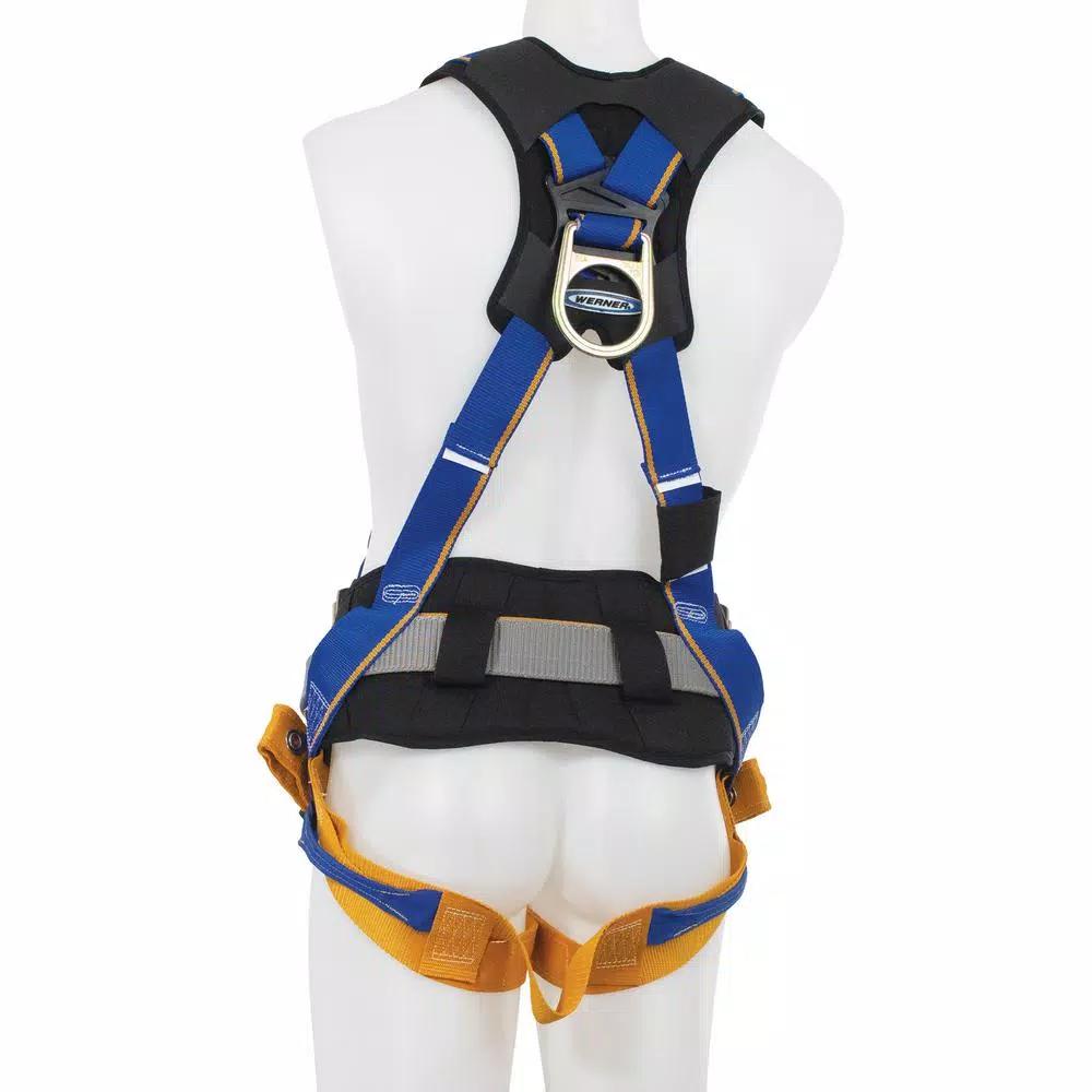 Werner Blue Armor 1000 Construction Harness with 3 D-Rings, XXL, Blue