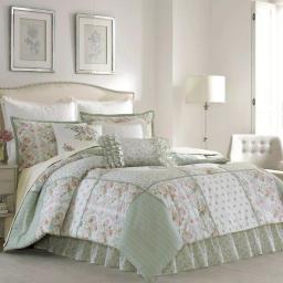 Laura Ashley Harper Green Floral Cotton 18 in. x 18 in. Throw Pillow thumbnail 4