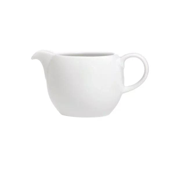 Oneida Queensbury and Hunt Classic Coupe White Porcelain Creamer Jugs, 6.75 oz (Set of 24)