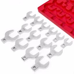 Stark 14-Piece SAE Jumbo Crowfoot Wrench Set, 1/2 in. Drive Open End Wrenches thumbnail 2