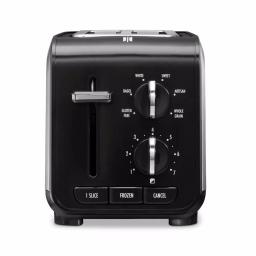 Hamilton Beach Expert-Toast 2-Slice Toaster, 900W, Black and Stainless Steel with Wide Slots thumbnail 1