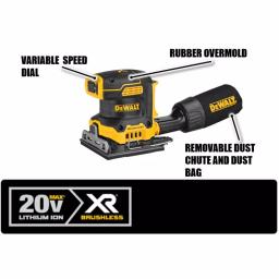 DEWALT 20V MAX XR Brushless 5 in. Cordless Random Orbital Sander Kit with 3.0Ah Battery and Charger thumbnail 3