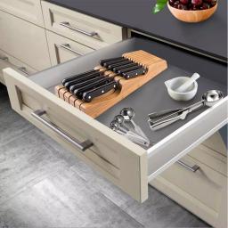 Bambusi Bambsi Bamboo In-Drawer Knife Block Organizer, 15 Slot Wood Knife Storage for Kitchen Drawers thumbnail 3