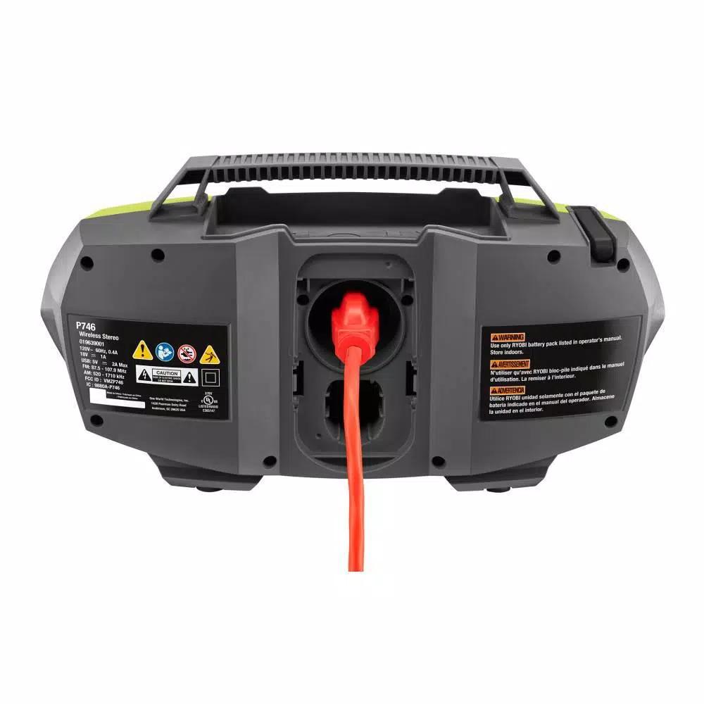 RYOBI 18V ONE+ Hybrid Bluetooth Stereo Kit with 2.0 Ah Battery and Charger
