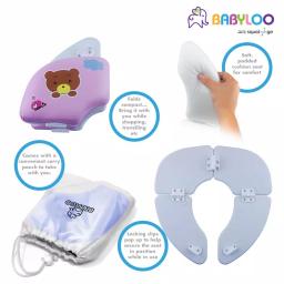 Babyloo Pink Animal Pattern Folding Cushioned Toilet Seat with Travel Bag thumbnail 4