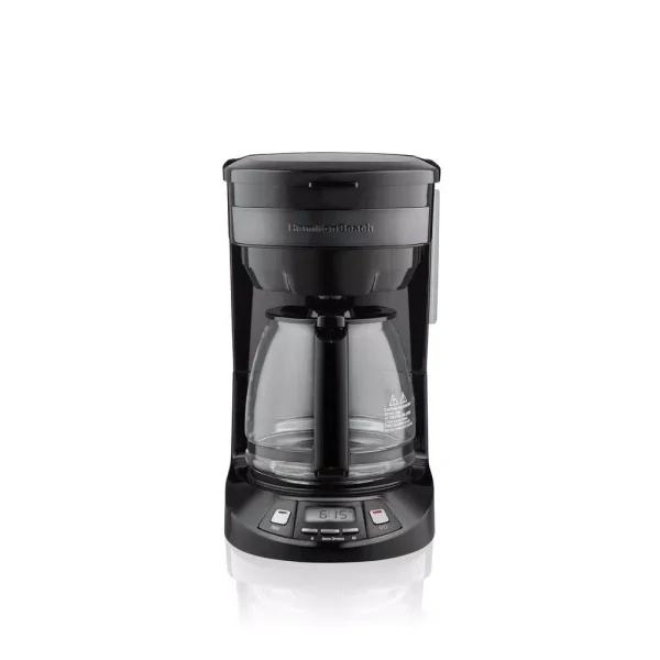Hamilton Beach 12-Cup Programmable Drip Coffee Maker with Black Stainless Steel Accents