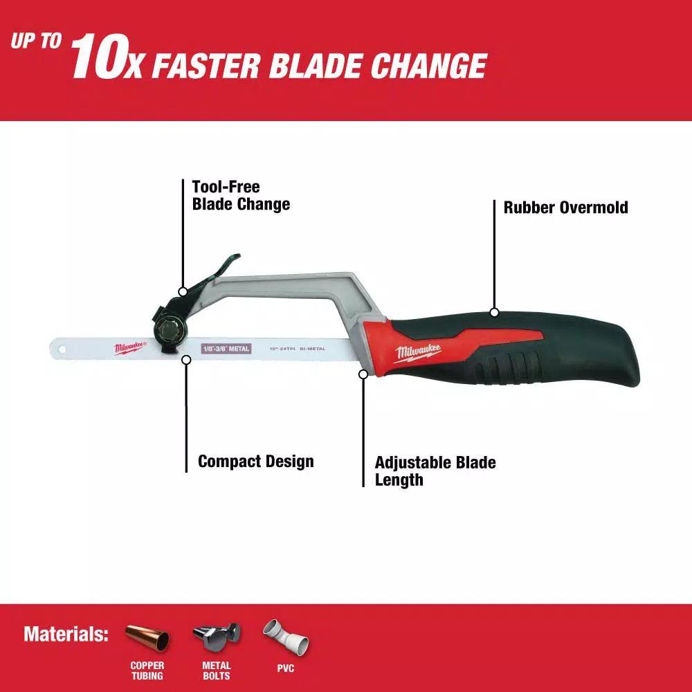 Milwaukee 2-Piece Hack Saw Set: 12 in. High Tension & 10 in. Compact Hack Saws