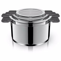 Ozeri 6-Piece Stainless Steel Induction Cookware Set with Patent-Pending Hands-Free Straining Glass Lids thumbnail 2