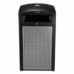 Alpine Industries 40 Gal. Steel Outdoor Commercial Trash Can with Ash Tray Lid thumbnail 1