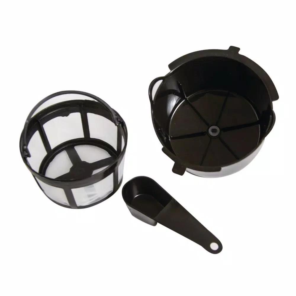 Continental 4-Cup Black Drip Coffee Maker with Non-Stick Keep Warm Plate and Permanent Filter