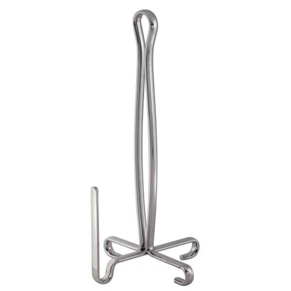 interDesign Axis Polished Chrome Steel Paper Towel Holder - Modern Freestanding Countertop Design
