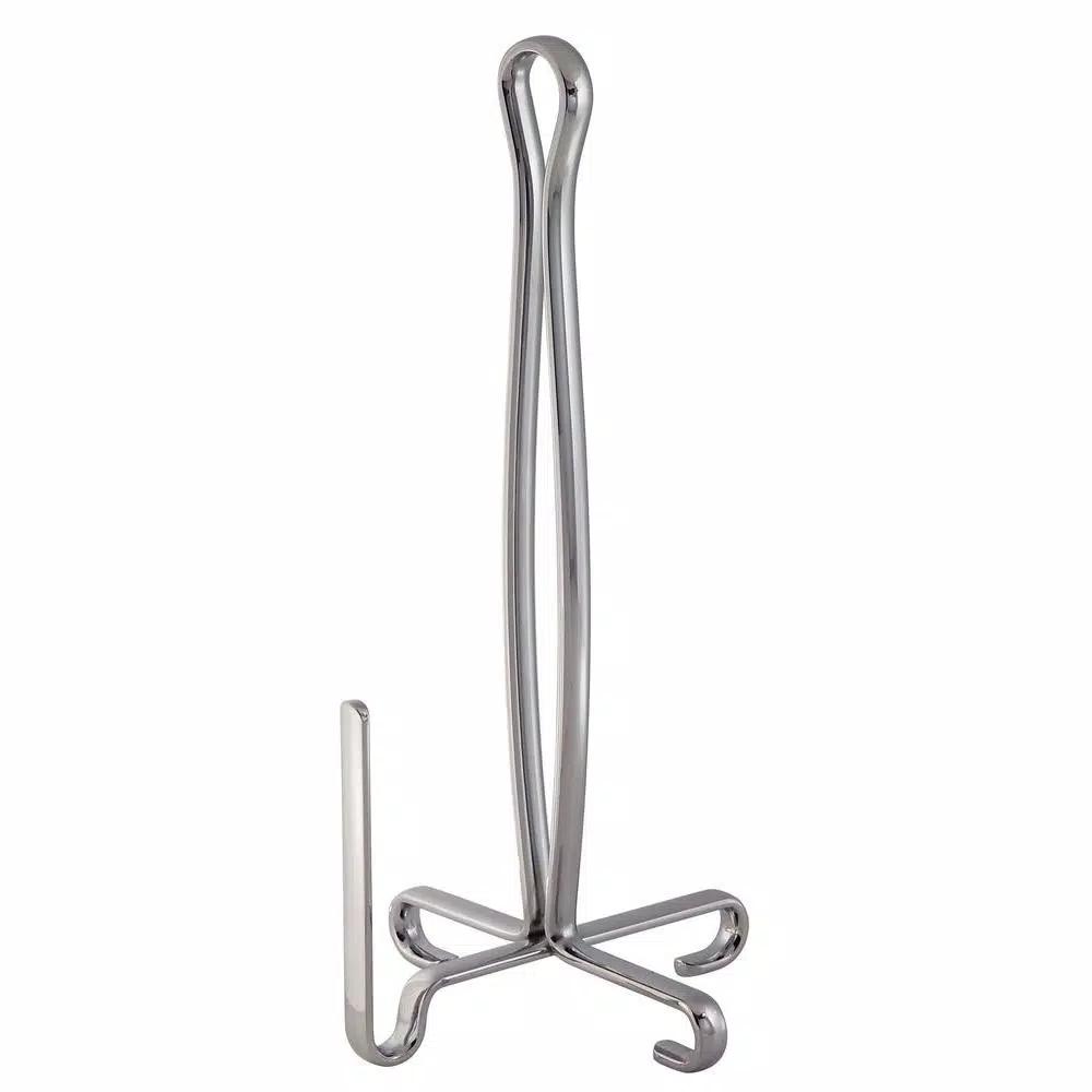 interDesign Axis Polished Chrome Steel Paper Towel Holder - Modern Freestanding Countertop Design