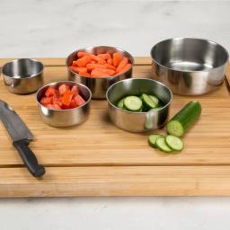 Chef Buddy 5-Piece Stainless Steel Nesting Bowl Set with Airtight Lids thumbnail 5