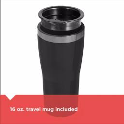 BLACK+DECKER Single Serve Drip Coffee Maker with 16 oz. Travel Mug, Black thumbnail 7