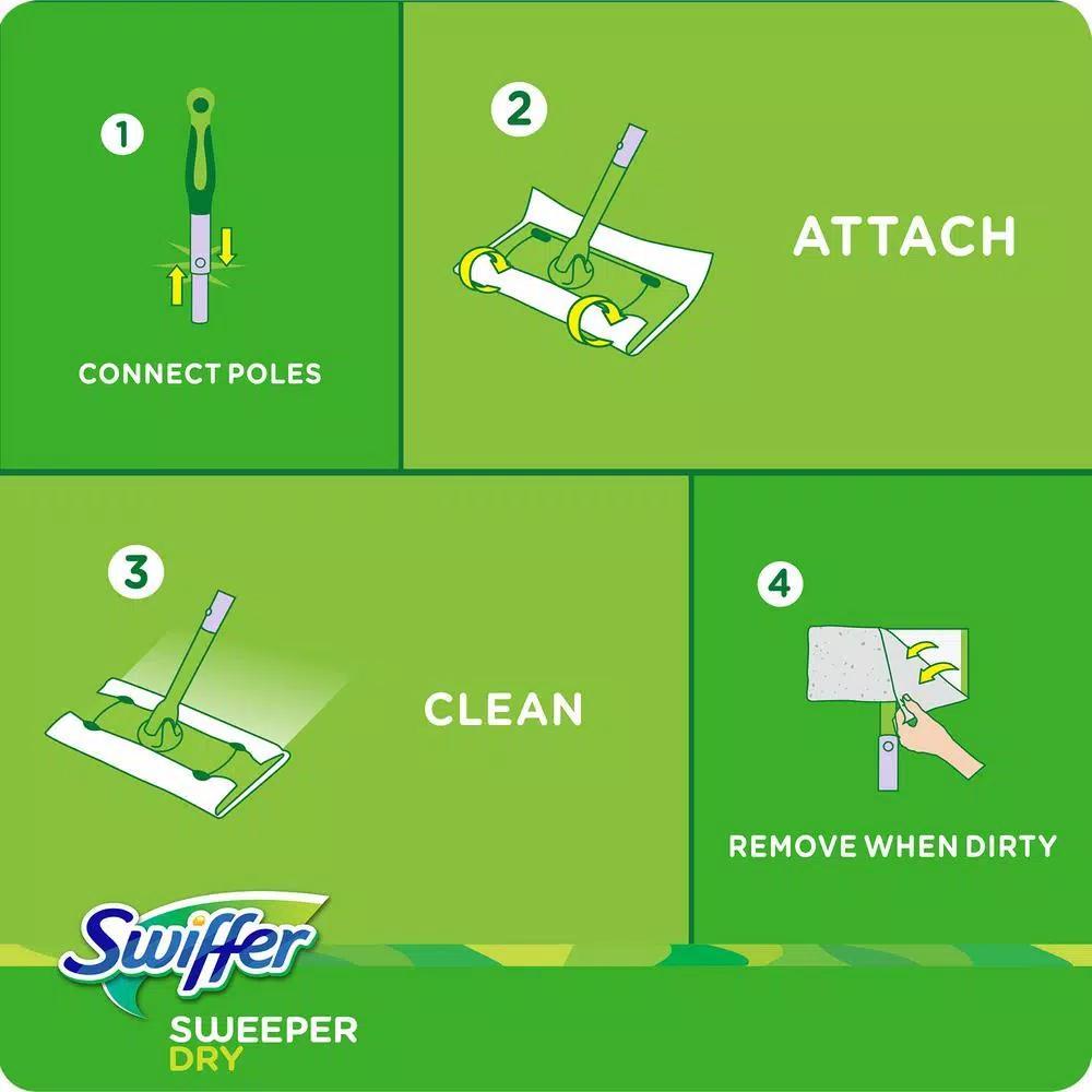 Swiffer Sweeper Dry Cloth Refills with Gain Original Scent, 37-Count, 4-Pack