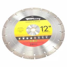 Forney 12 in. Premium Diamond Turbo Saw Blade for Concrete, Brick, and Block thumbnail 1