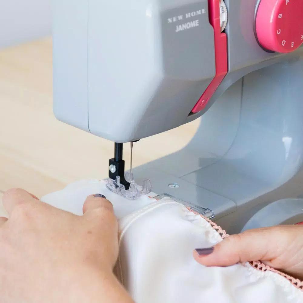 Janome Compact 10-Stitch Sewing Machine - Portable Graceful Grey