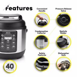 Aroma Professional 3.5 Qt. Stainless Steel Electric Pressure Cooker & Multicooker thumbnail 5