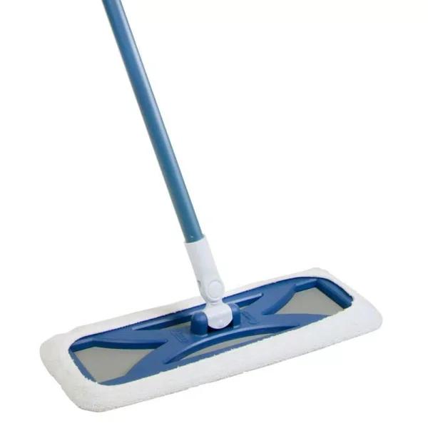 Quickie Hardwood Floor Flat Mop with 48 in. Steel Handle and 360° Swivel Head