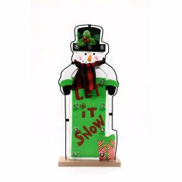 Fraser Hill Farm 24 in. Artificial Christmas Wreath Decor Set with Train, Sleigh, and LED Shelf Sitters thumbnail 9