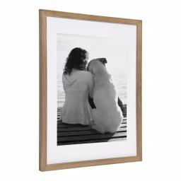 DesignOvation Design Ovation Gallery Wood Picture Frame Set, Rustic Brown, Set of 2 (Matted to 11x14 in.) thumbnail 3